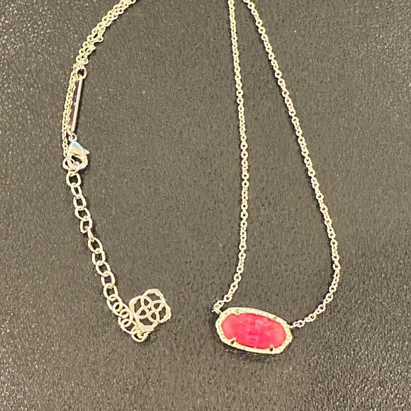 Elisa Gold Pendant Necklace in Red Illusion - Picture 1 of 6